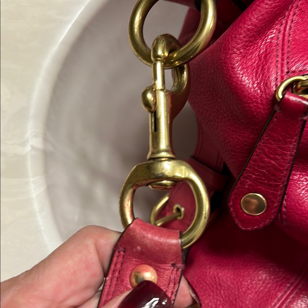 Coach Raspberry❤️ Leather Women's Bag - Picture 10 of 13